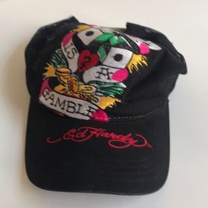 Ed Hardy Hat “Love is a Gamble”   Black